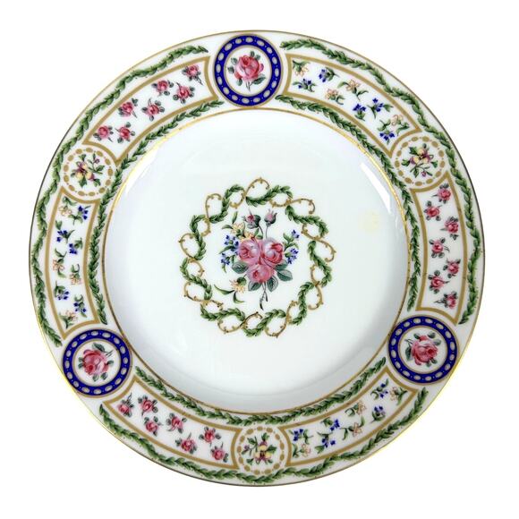 Haviland Limoges "Louveciennes" Salad Plate 7 5/8" France-Set of 7-Pristine Mint - Picture 2 of 8